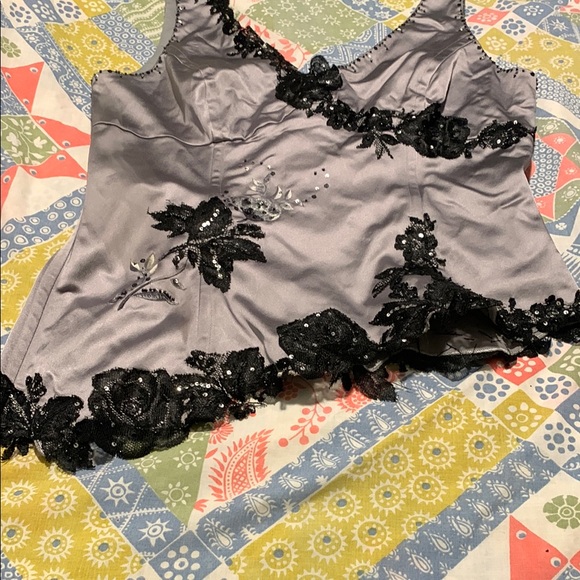 Vintage 90’s Asymmetrical Corset Style Sleeveless Top Size 8 - Picture 10 of 17